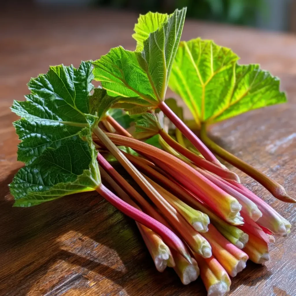 Rhubarb Stalks cut and ready to try.