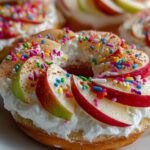 Apple "Donuts" with Yogurt and Sprinkles
