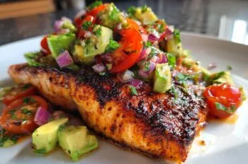 Blackened Salmon with Avocado Salsa