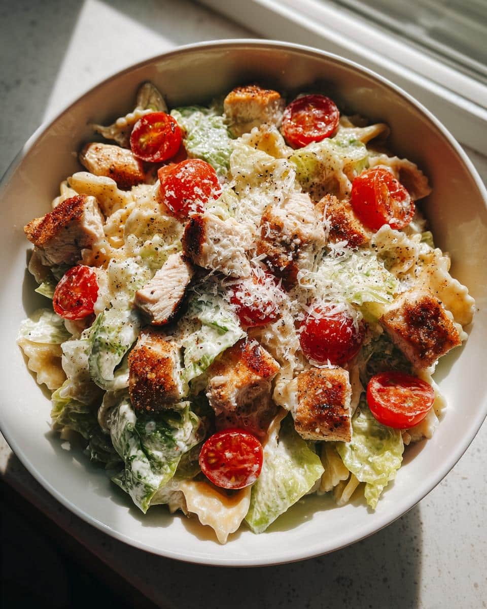Chicken Caesar Pasta Salad – A Cool Lunchbox Win for Big Kids - detail 2