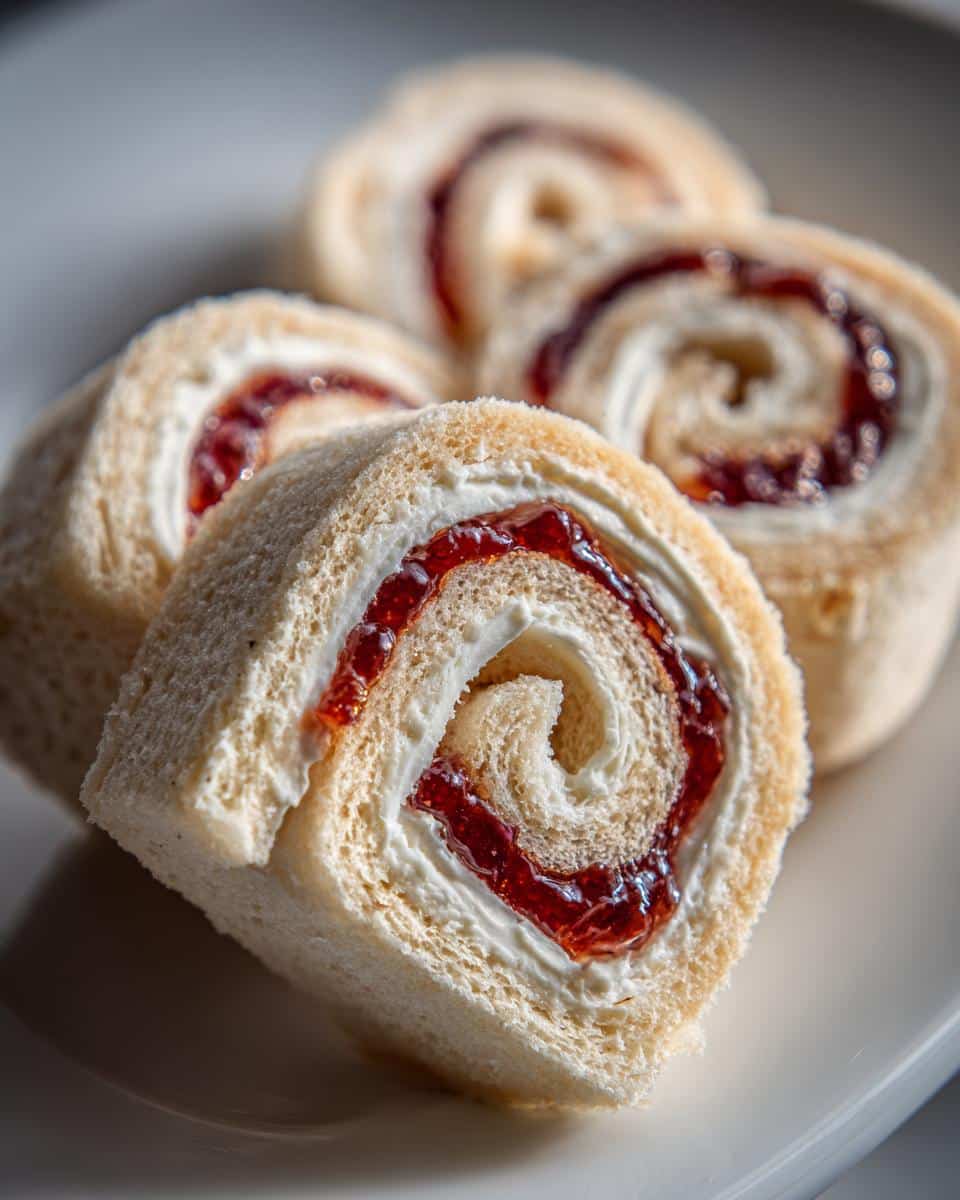 Cream Cheese & Jam Pinwheel Sandwiches - detail 1