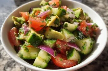 Cucumber Tomato Avocado Salad