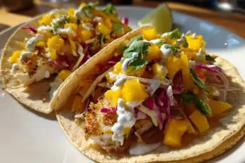 Fish Tacos with Mango Slaw
