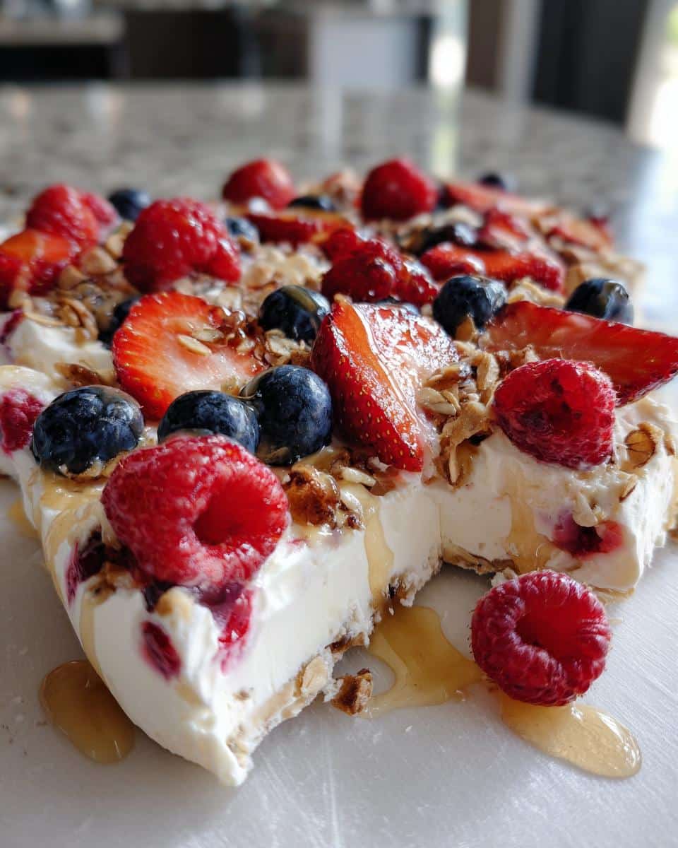 Frozen Yogurt Bark with Berries - detail 1