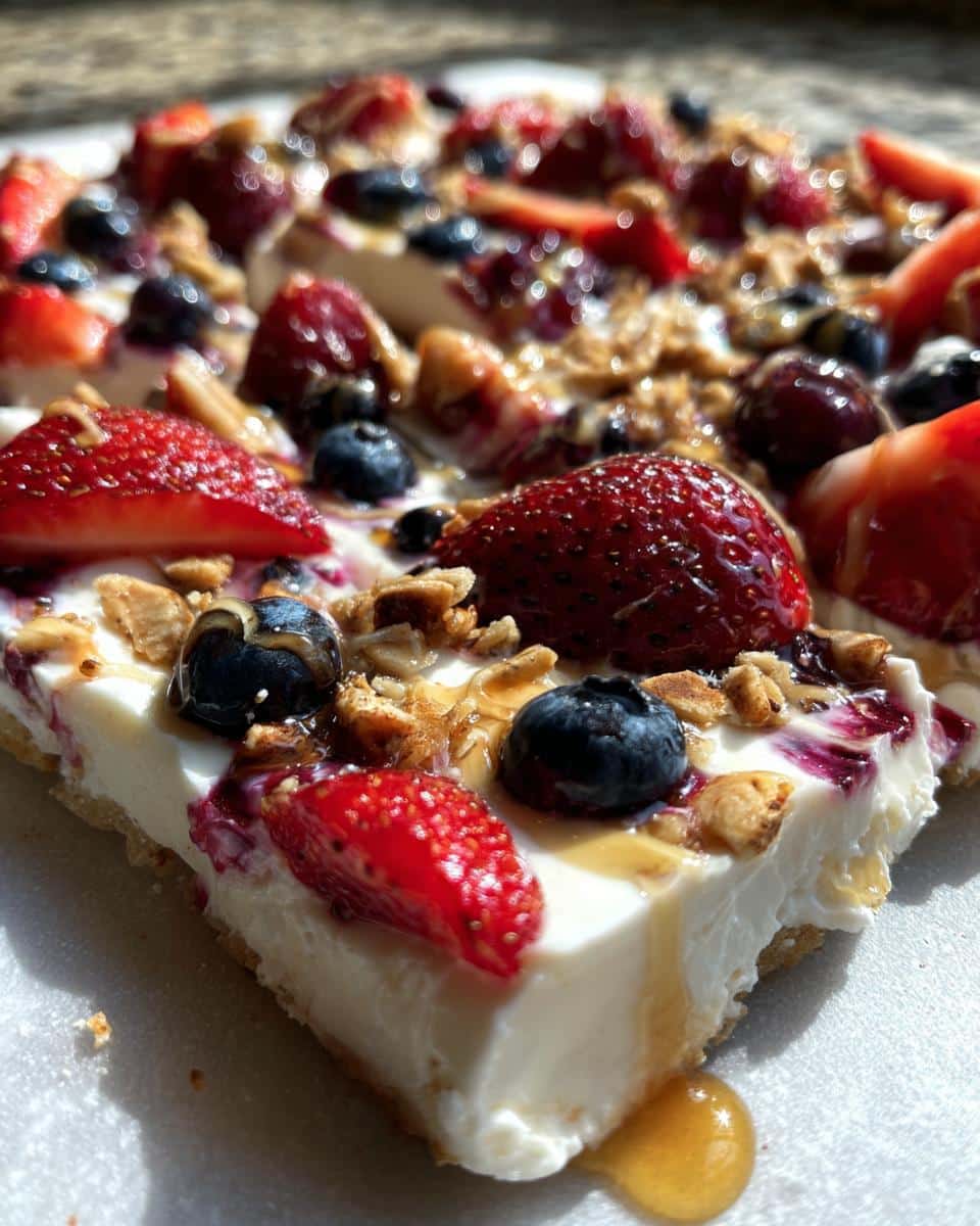Frozen Yogurt Bark with Berries - detail 2