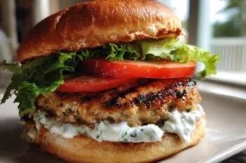 Greek Turkey Burgers with Tzatziki Sauce
