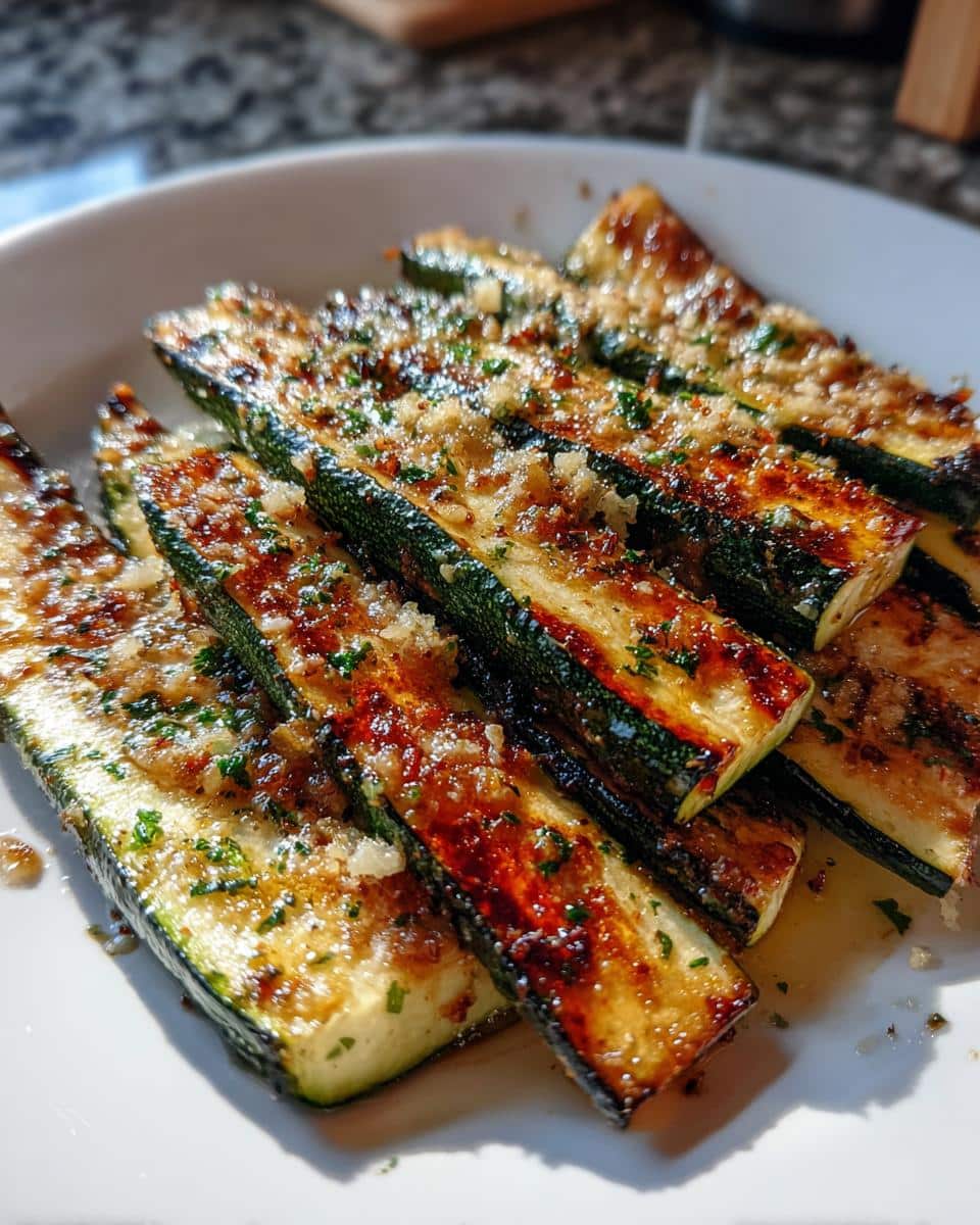 Grilled Zucchini with Parmesan and Garlic - detail 3