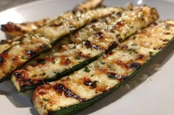 Grilled Zucchini with Parmesan and Garlic