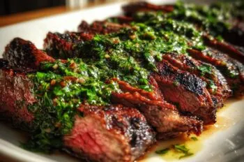 Grilled flank Steak with Chimichurri