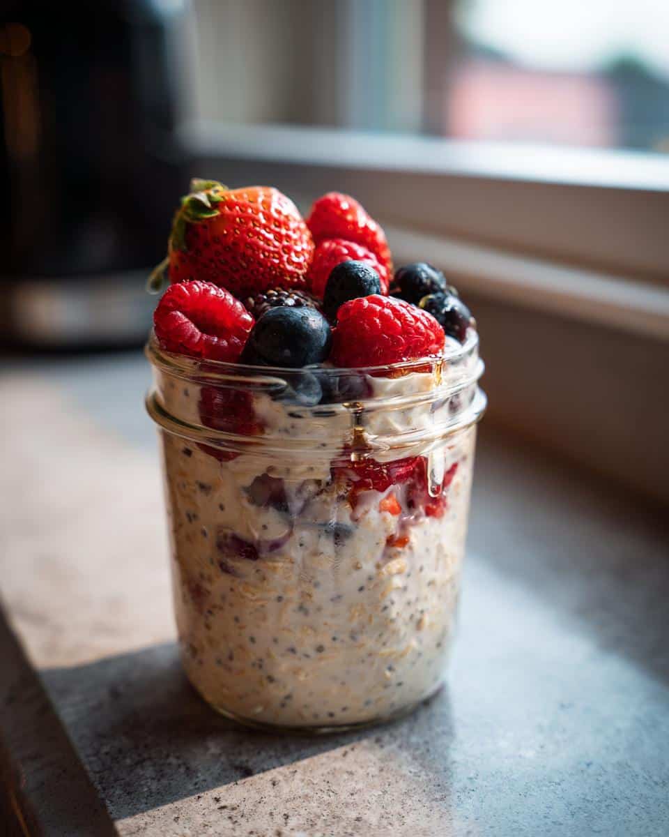 Overnight Oats with Chia Seeds & Berries - detail 1