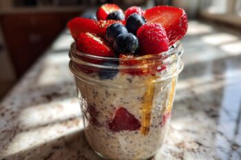 Overnight Oats with Chia Seeds & Berries
