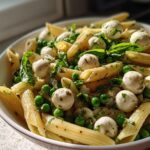 Pasta Salad with Peas and Tiny Mozzarella Balls