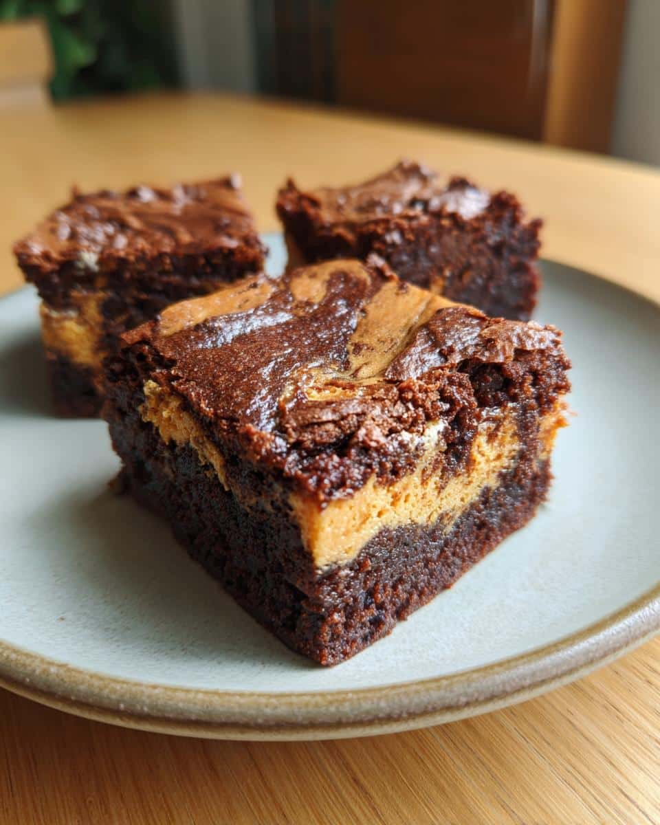 Pumpkin Cream Cheese Swirl Brownies - detail 1