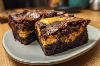 Pumpkin Cream Cheese Swirl Brownies
