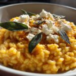 Pumpkin Risotto with Goat Cheese & Sage