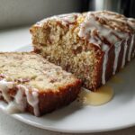 Rhubarb Chai Spice Loaf with Vanilla Glaze