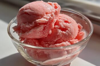 Rhubarb sorbet