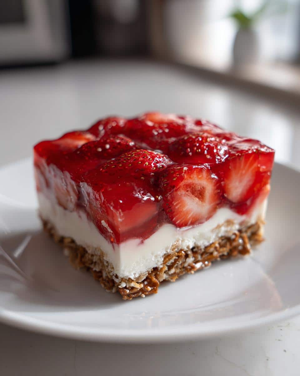 Strawberry Pretzel Salad - detail 2