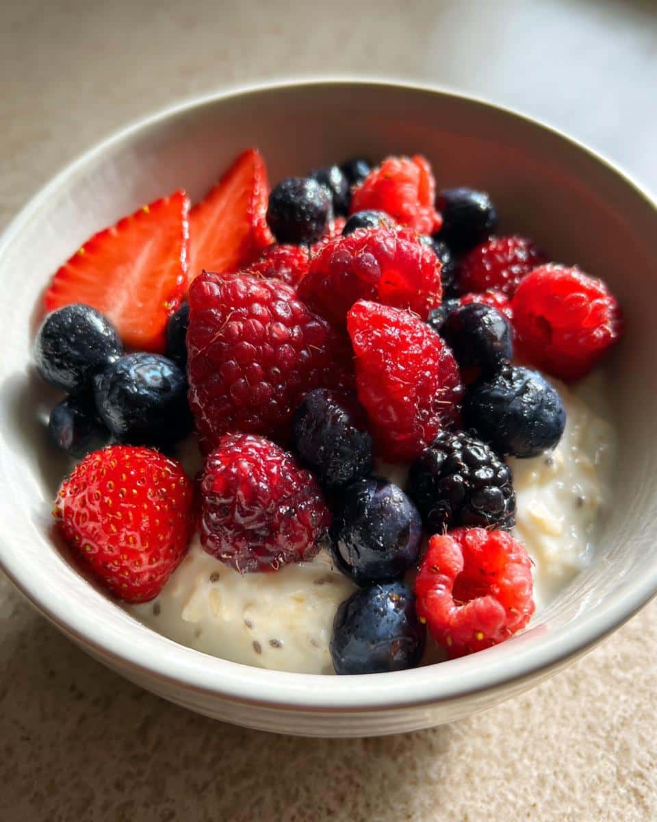 Toddler-Friendly Overnight Oats with Chia Seeds & Berries - detail 1