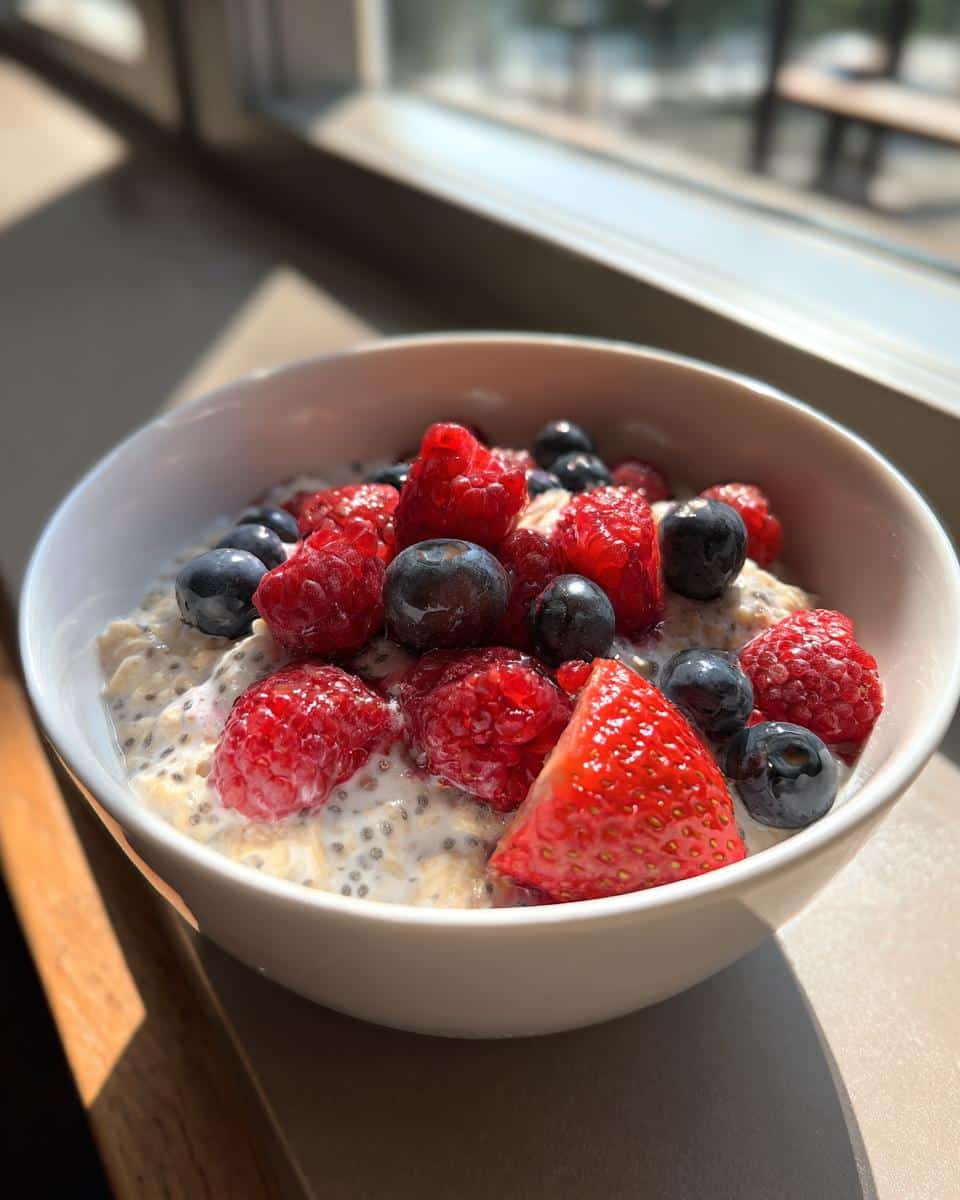 Toddler-Friendly Overnight Oats with Chia Seeds & Berries - detail 2