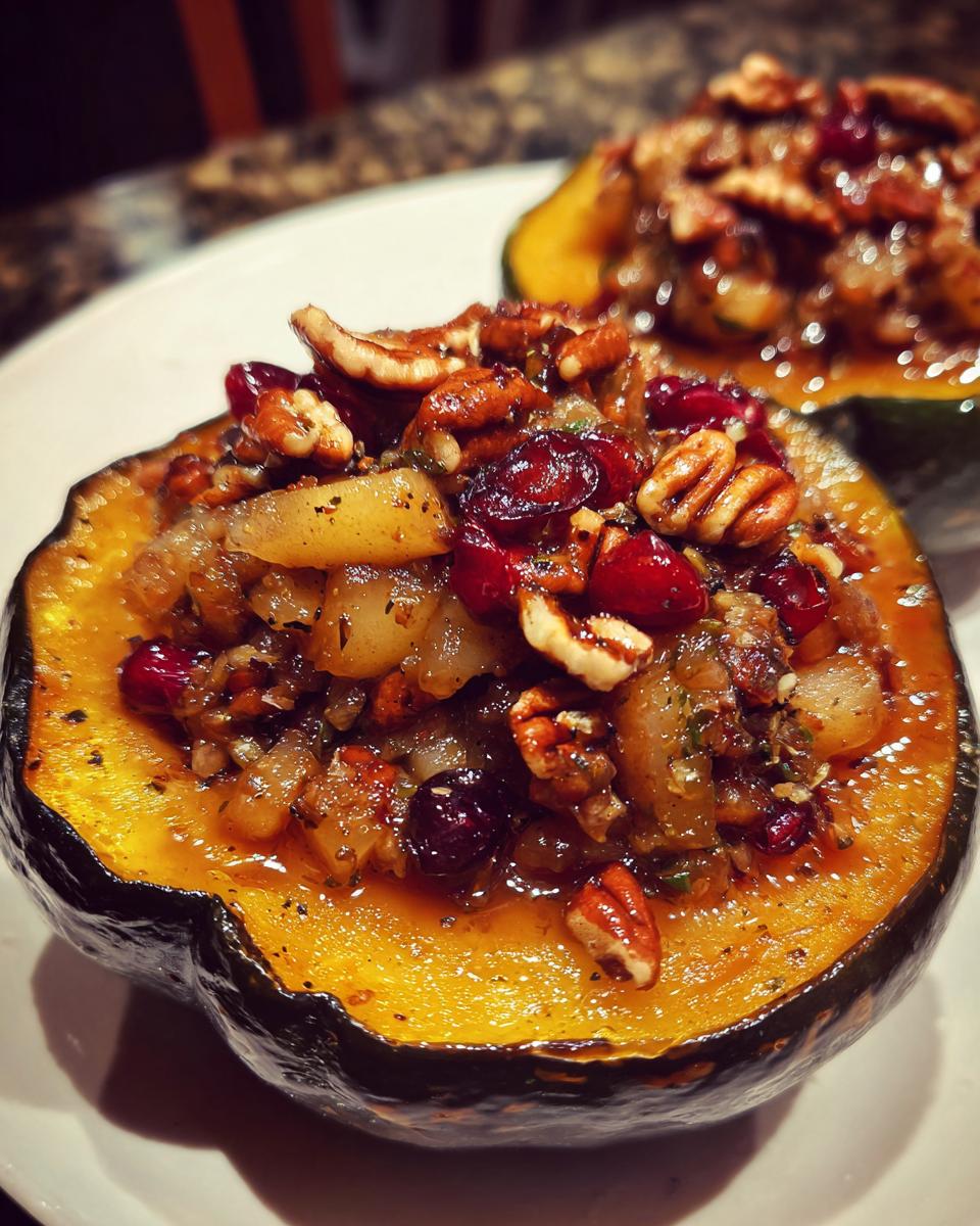 Apple-Stuffed Acorn Squash - detail 2