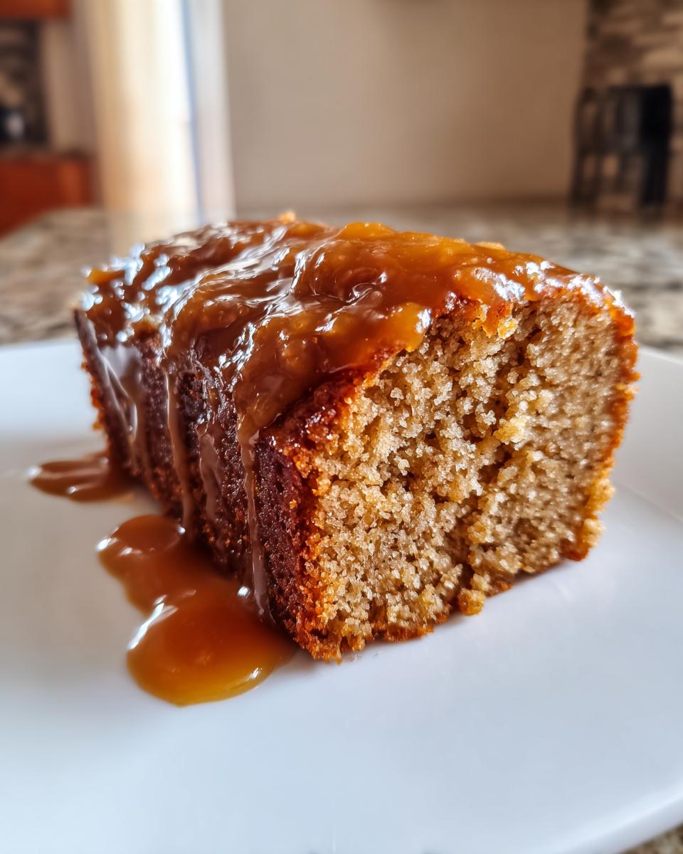 Applesauce Cake with Caramel Glaze - detail 1