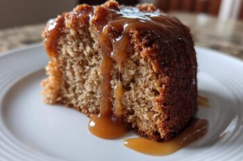 Applesauce Cake with Caramel Glaze