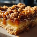 Caramel Apple Shortbread Crumble Bars