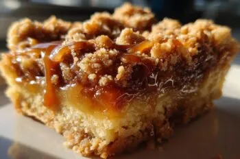 Caramel Apple Shortbread Crumble Bars