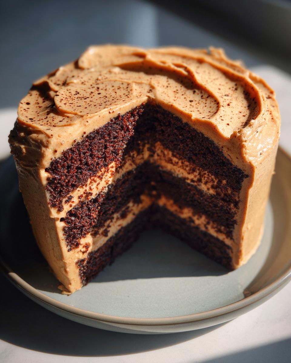 Chocolate Brown Sugar Butter Cake with Spiced Pumpkin Frosting - detail 1