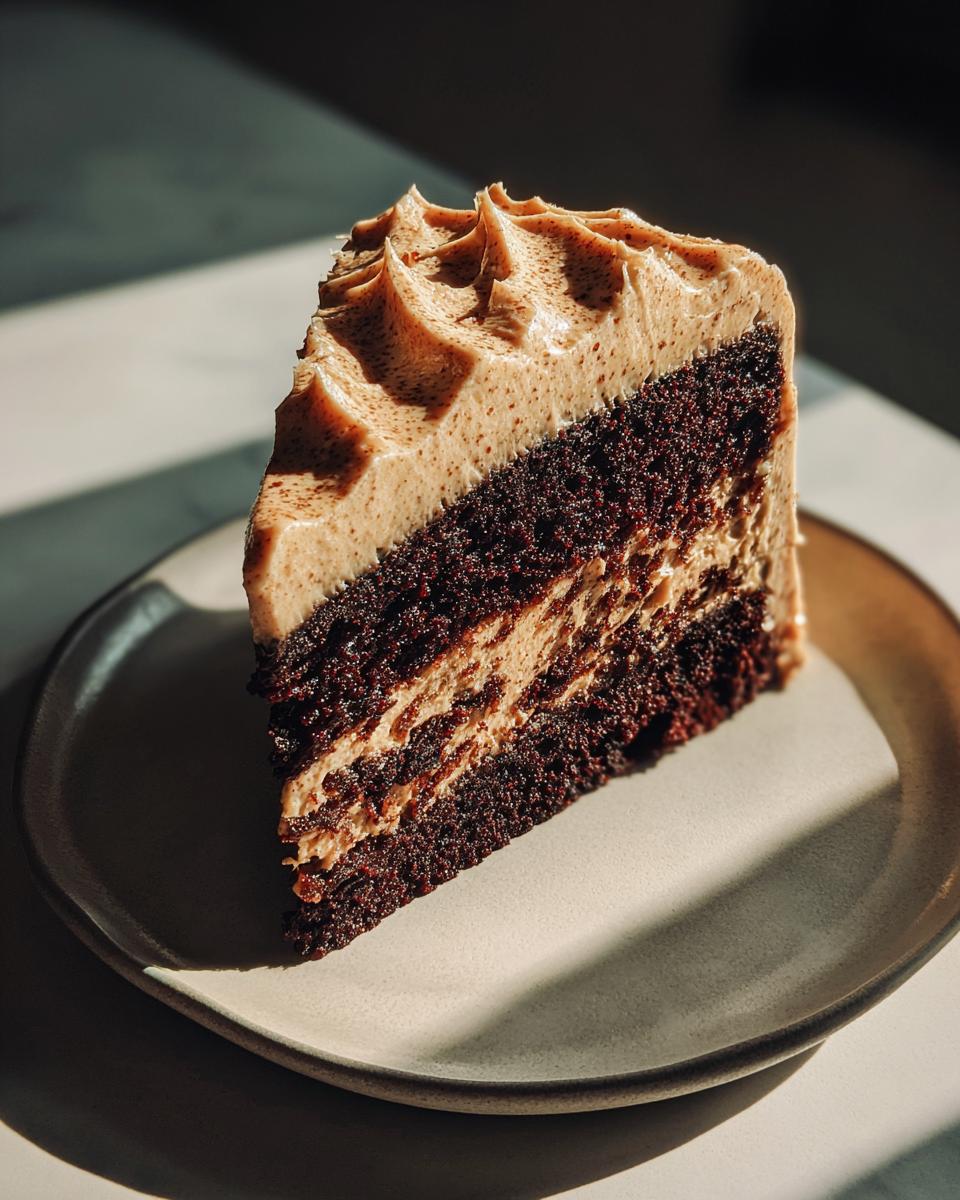 Chocolate Brown Sugar Butter Cake with Spiced Pumpkin Frosting - detail 2