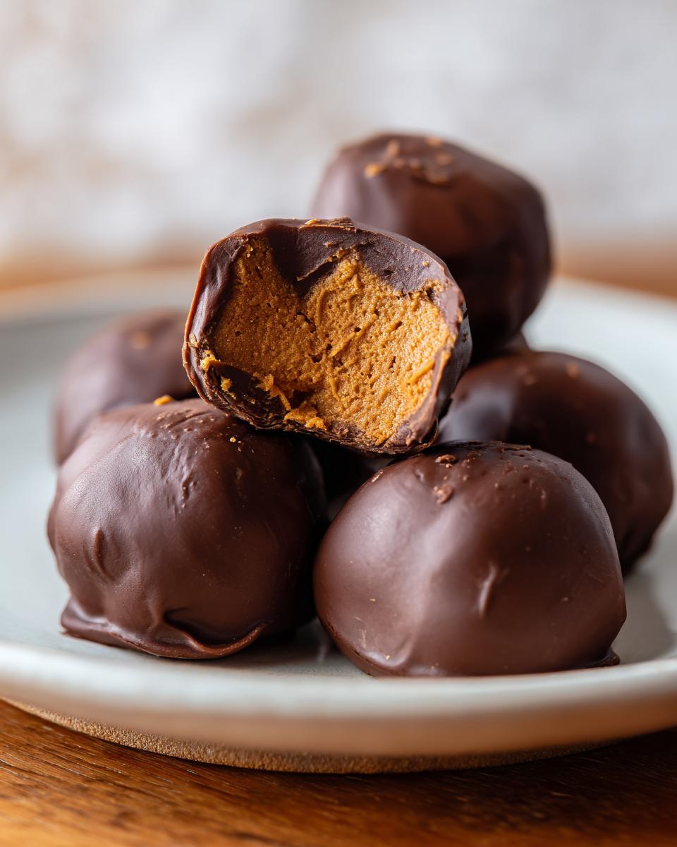 Dark Chocolate Pumpkin Truffles - detail 1