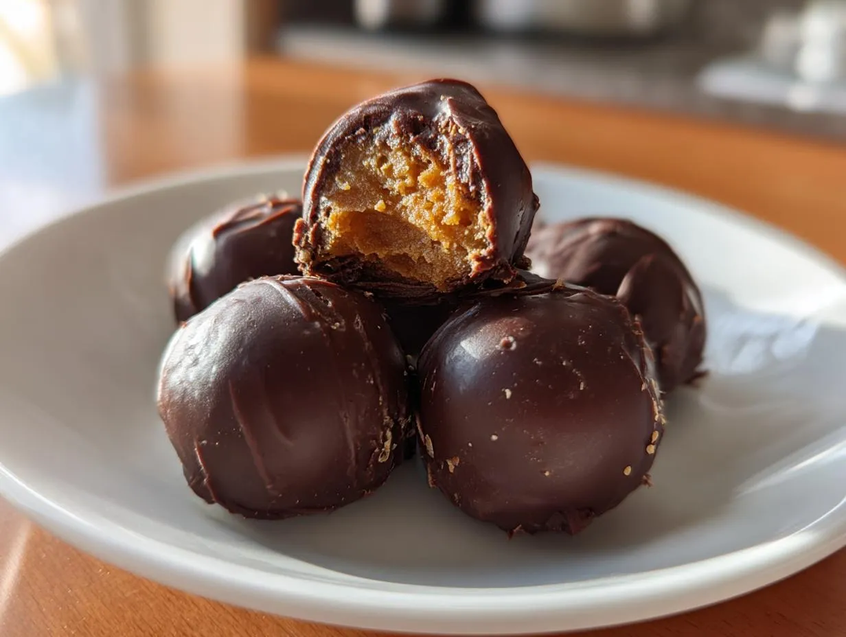Dark Chocolate Pumpkin Truffles