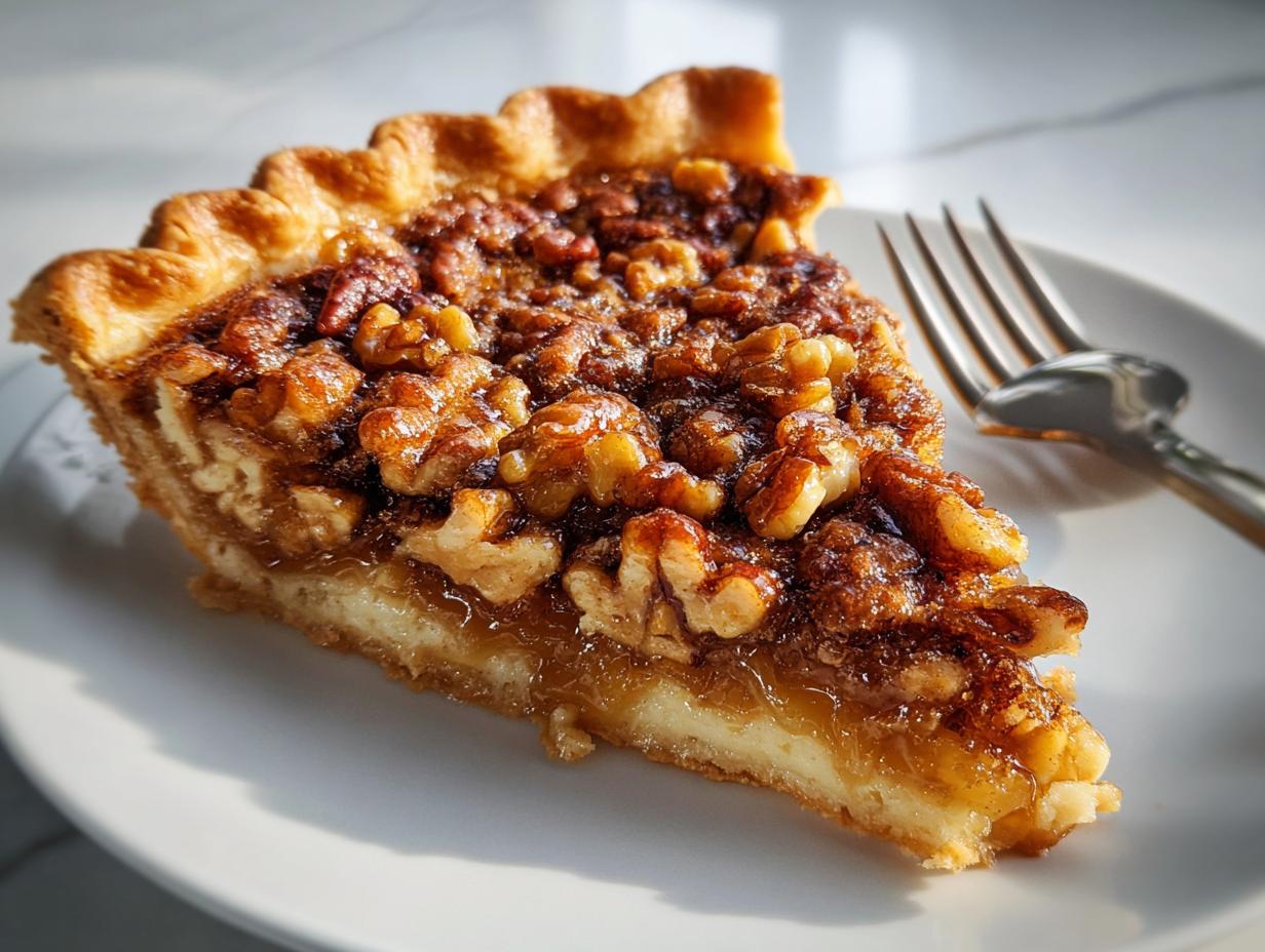 Maple Bourbon Walnut Pie