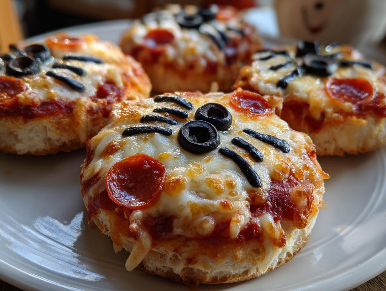 Mini Spider Pizzas