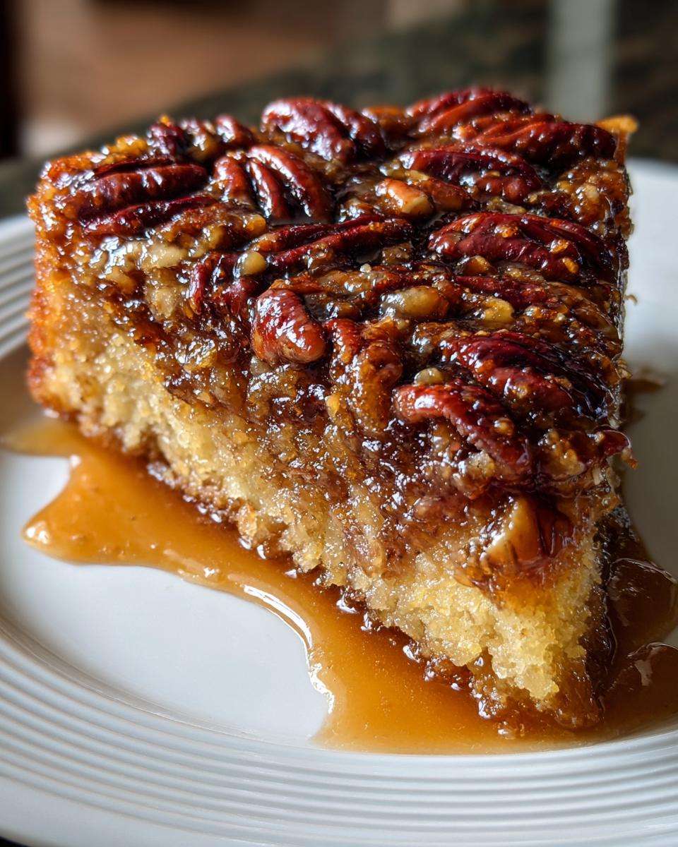 Pecan Upside-Down Cake - detail 1