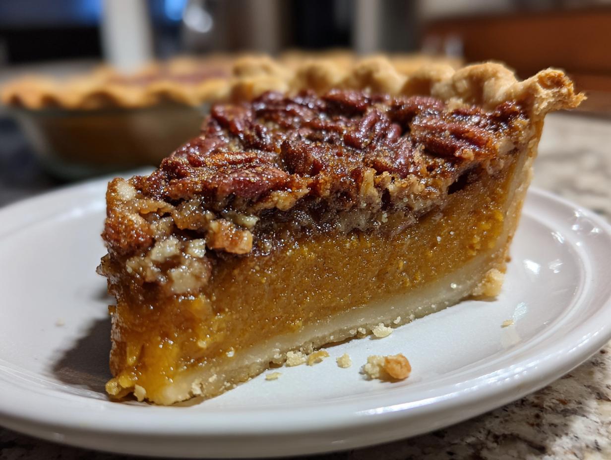 Pumpkin Pecan Pie