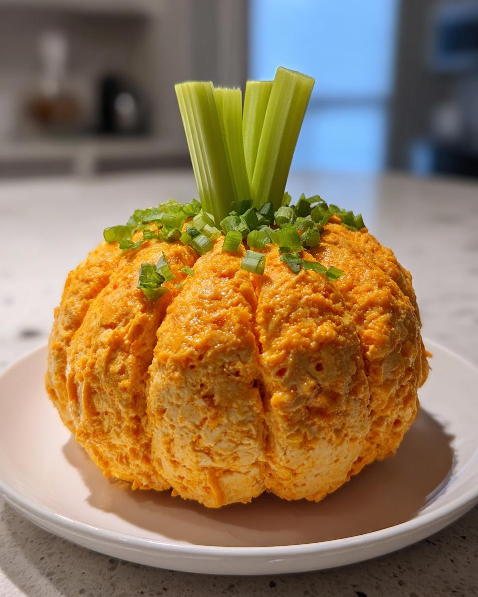 Pumpkin-shaped Cheese Ball - detail 1