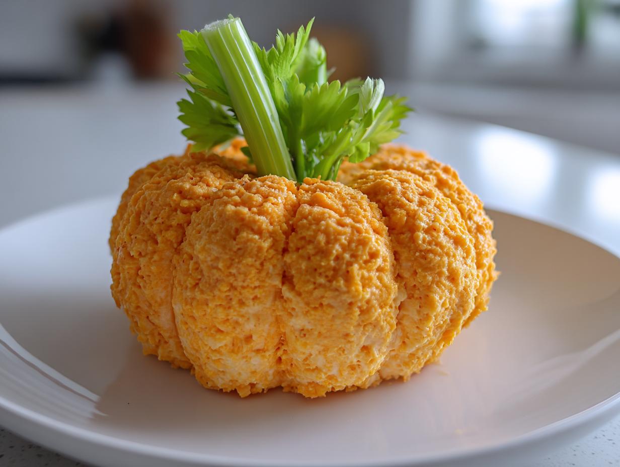 Pumpkin-shaped Cheese Ball