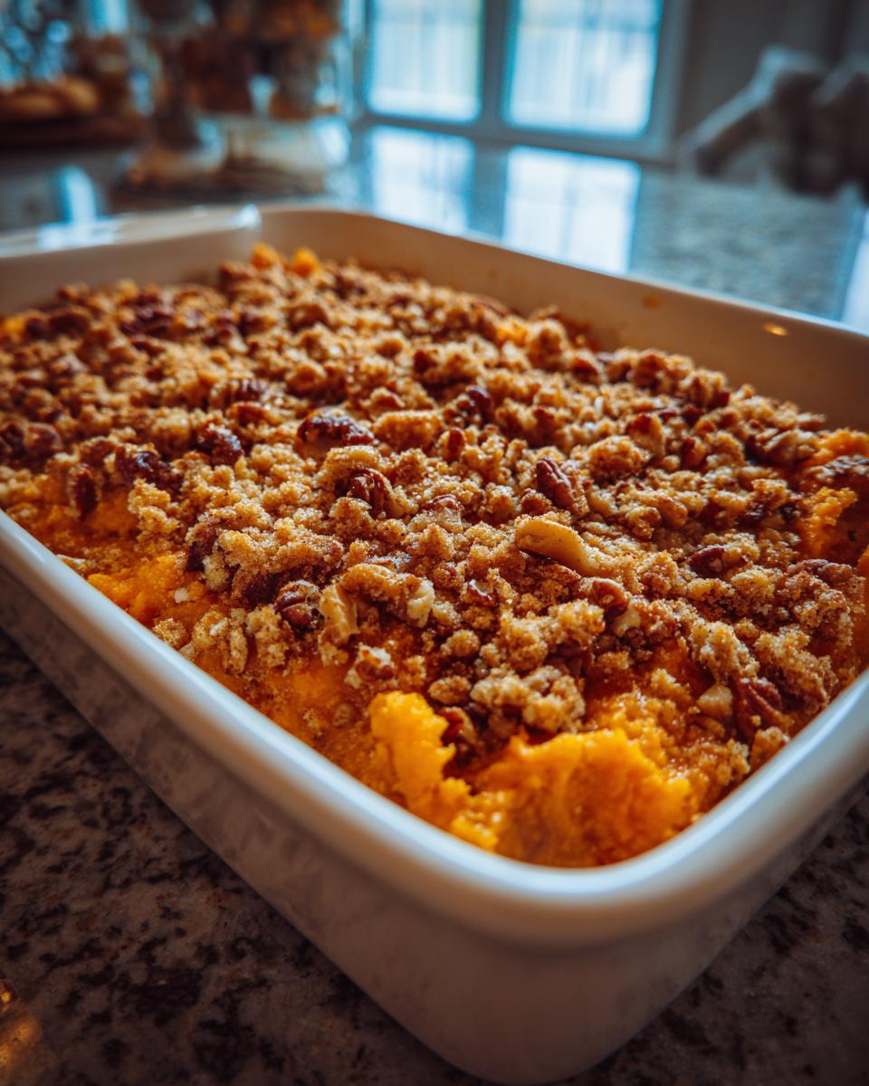 Sweet Potato Casserole with Pecan Streusel - detail 1