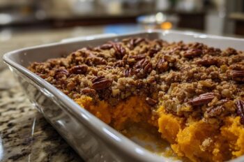 Sweet Potato Casserole with Pecan Streusel