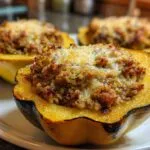 Acorn Squash with Sausage Stuffing - HIDDEN RECIPE