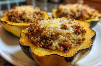 Acorn Squash with Sausage Stuffing - HIDDEN RECIPE