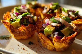 Avocado Black Bean Taco Cups