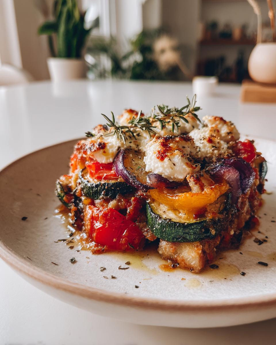 Baked Ratatouille & Goat’s Cheese - detail 1