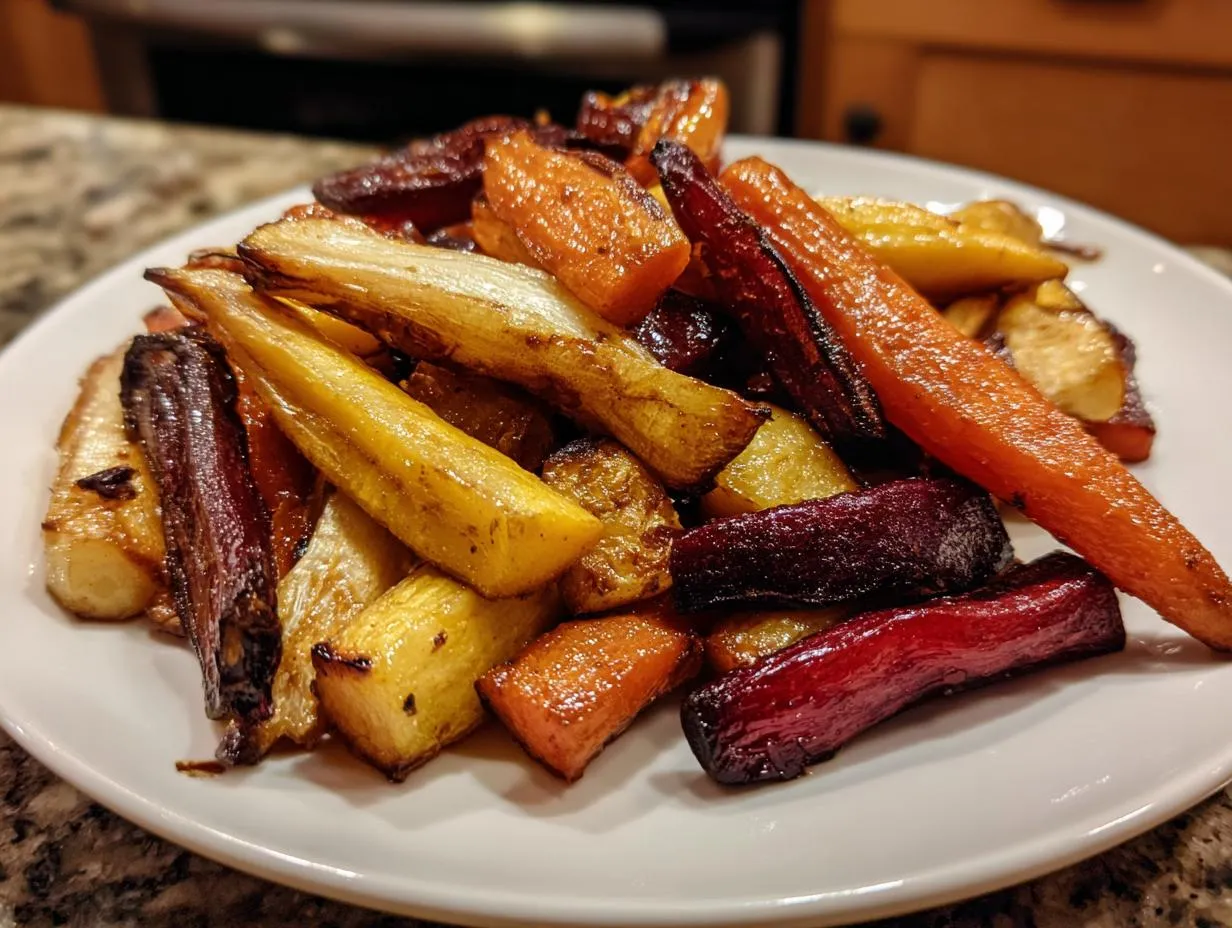 Balsamic Roasted Root Vegetables