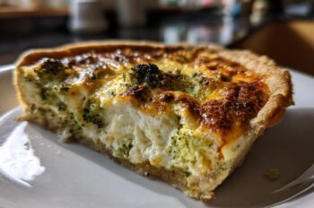 Broccoli Cheddar Quiche (egg-free version optional)