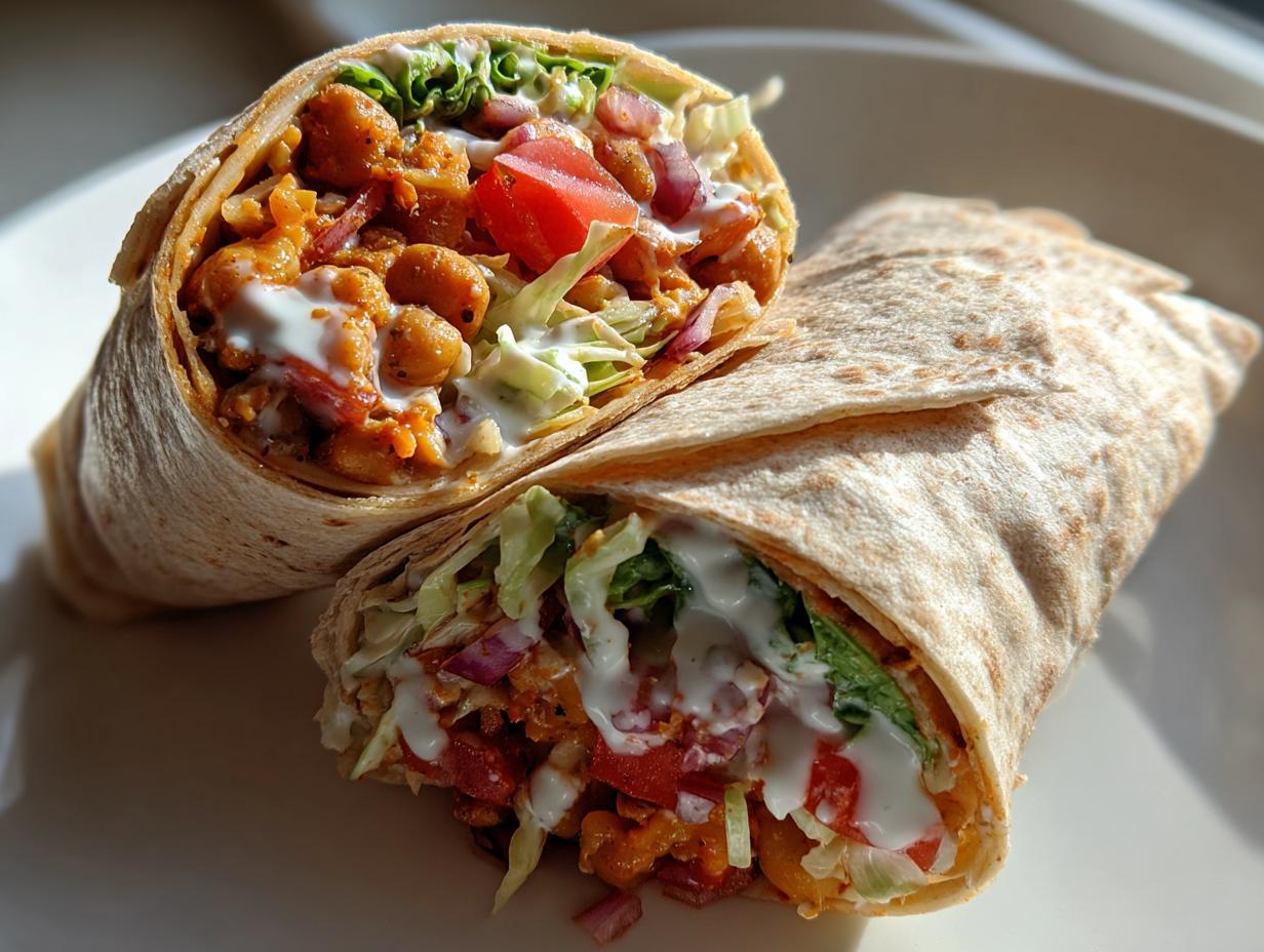 Cajun Spiced Chickpea Wraps