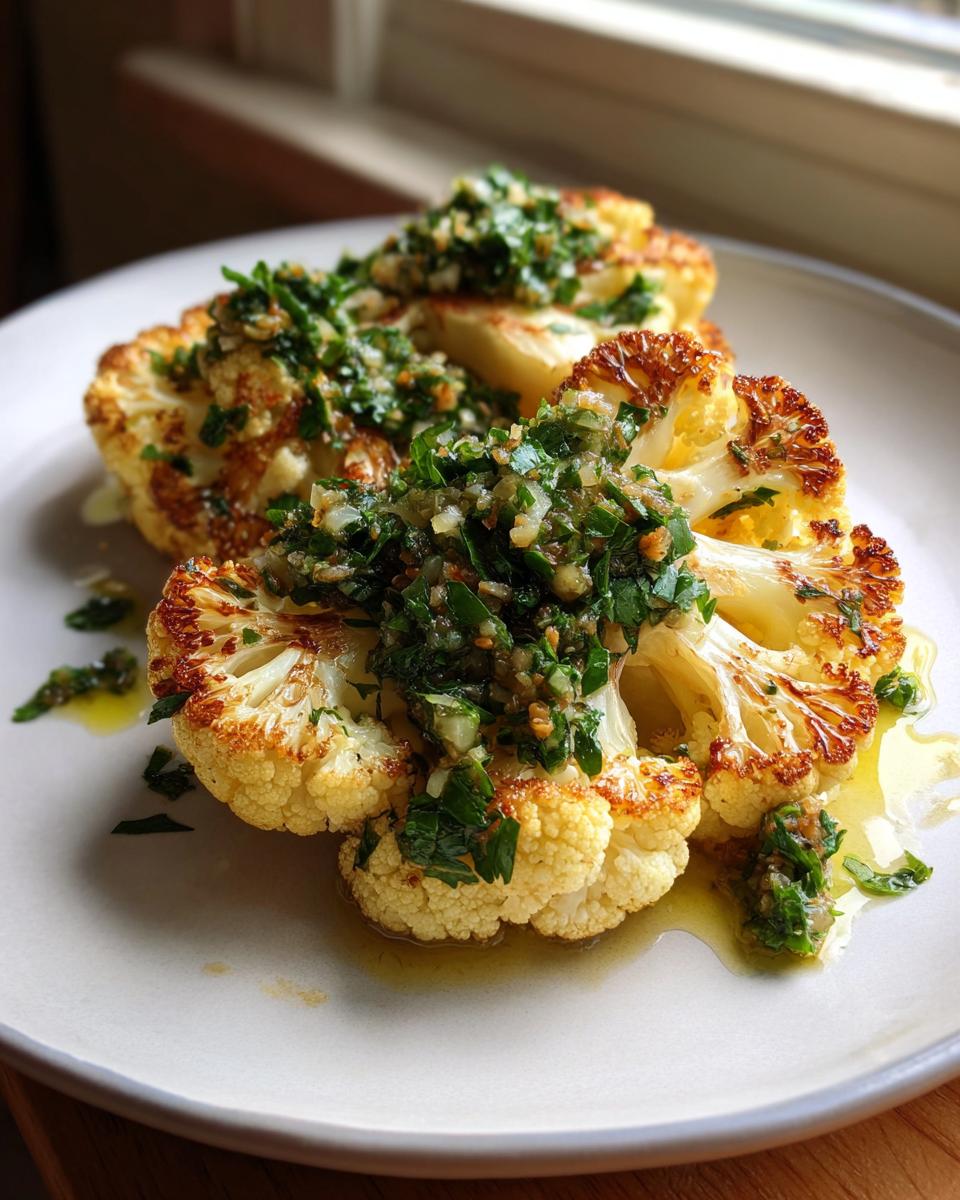 Cauliflower Steaks with Lemon Salsa Verde - detail 1