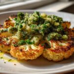 Cauliflower Steaks with Lemon Salsa Verde